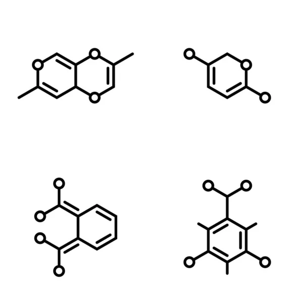 Basit Vektör Molekül Simgesi Bilimsel Araştırmaları Gösteriyor Yapısal Formül Logosu — Stok Vektör