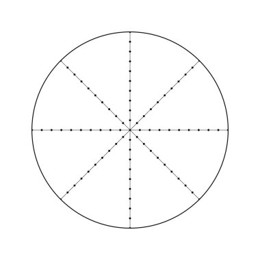 Sekiz parçadan oluşan yaşam dengesi çarkı. Günlük planlayıcı, günlük günlük günlük, defter için vektör yazdırılabilir şablon