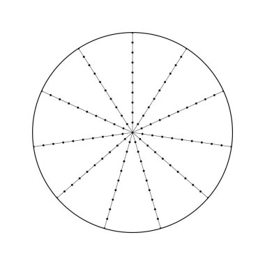 On bir parçadan oluşan yaşam dengesi çarkı. Günlük planlayıcı, günlük günlük günlük, defter için vektör yazdırılabilir şablon