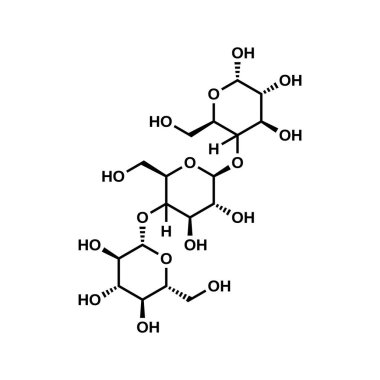 Beta-glukan yapısal formülü, vektör illüstrasyonu