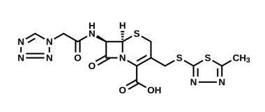 Cefazolin yapısal formülü, vektör illüstrasyonu