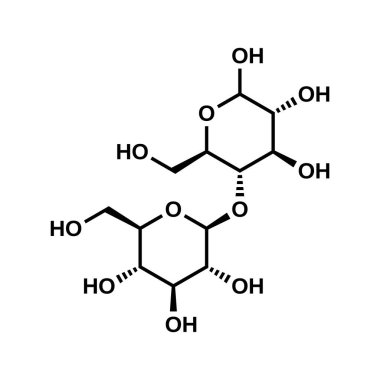 Selobloz yapısal formül, vektör illüstrasyonu