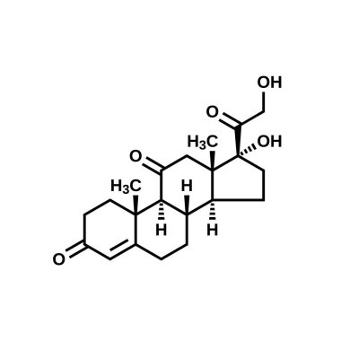 Kortizon yapısal formül, vektör çizimi