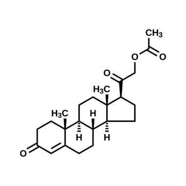 Desoxycorticosterone asetat, DOCA yapısal formül çizimi