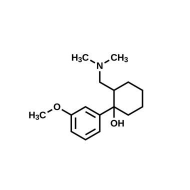 Tramadol yapısal formül, vektör illüstrasyonu