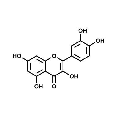 Quercetin yapısal formülü, vektör çizimi