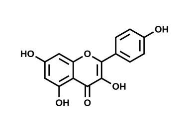 Kaempferol structural formula, vector illustration clipart