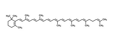 Gama-karoten yapısal formül, vektör çizimi