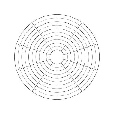 Yaşam analizinin vektör çarkı diyagramı. Günlük planlama, günlük günlük günlük, defter için on sektörden ihtiyaç aralığı