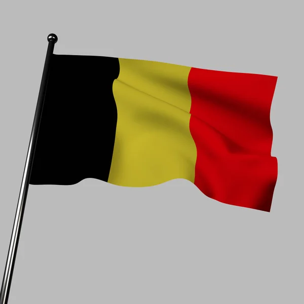 Belgian Flag Black Yellow Red Vertical Stripes Representing Unity Freedom — Stock Photo, Image