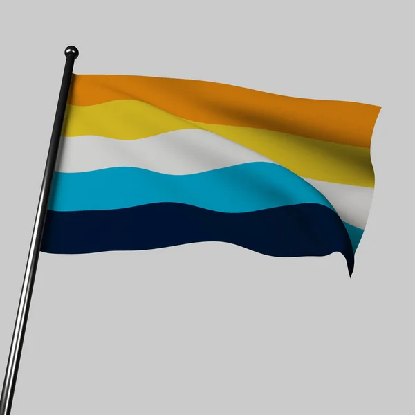 Bandeira Aroace Vibrante Acenando Símbolo Intersecção Identidades Aromáticas Assexuadas Listras — Fotografia de Stock