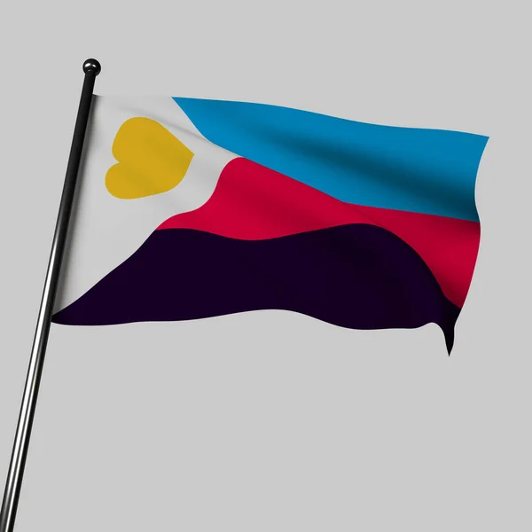 Yeni Polyamorous Flag 2022 Kumaşın Boyutlu Görüntüsünü Içeren Güzel Bir — Stok fotoğraf