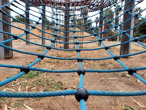 Grid Park Perspective Playground Children Close — Foto Stock