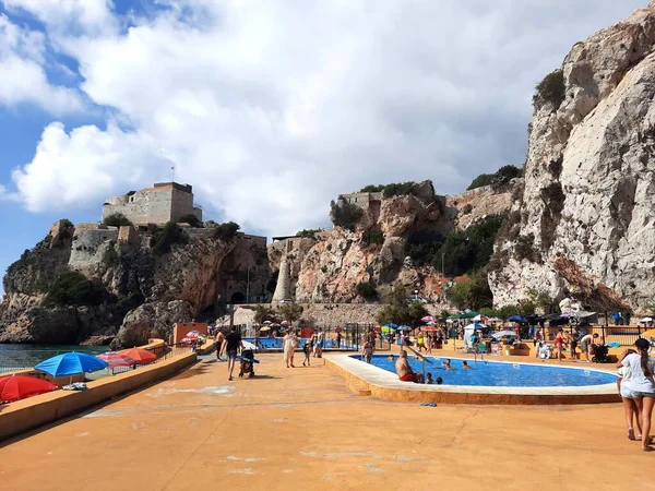 Little Bay Beach Gibraltar 2020 — Zdjęcie stockowe
