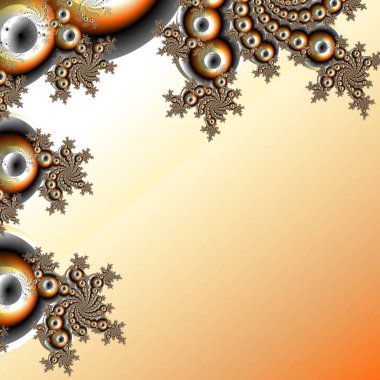 Fractal complex zoom background - Mandelbrot set yellow detail, digital artwork for creative graphic design