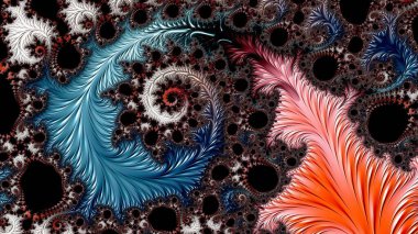 Fraktal kompleks - Mandelbrot set detayları, yaratıcı grafik tasarımı için dijital sanat eserleri