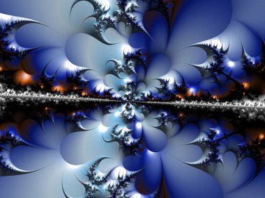 Fraktal kompleks - Mandelbrot set detayları, yaratıcı tasarım için dijital sanat eserleri
