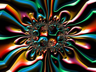 Fraktal kompleks - Mandelbrot set detayları, yaratıcı tasarım için dijital sanat eserleri