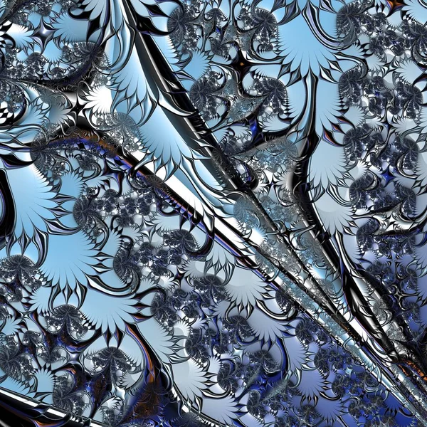 Kompleks Fraktal Detail Himpunan Mandelbrot Karya Seni Digital Untuk Desain — Stok Foto