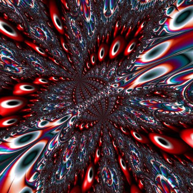 Fraktal kompleks kırmızı - Mandelbrot set detayları, yaratıcı grafik için dijital sanat çalışması 