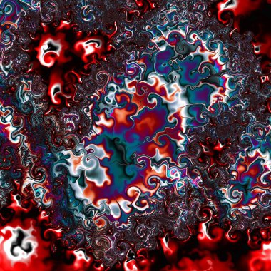 Fraktal kompleks kırmızı - Mandelbrot set detayları, yaratıcı grafik için dijital sanat çalışması 