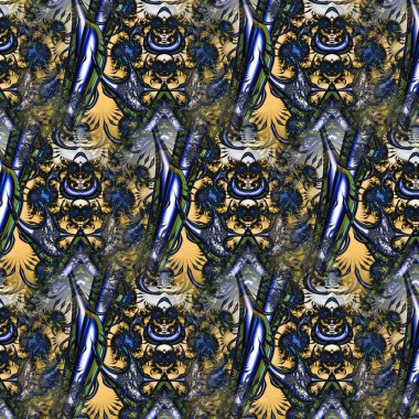 Fraktal kompleks renk desenleri - Mandelbrot set detayları, yaratıcı grafik için dijital sanat eserleri 