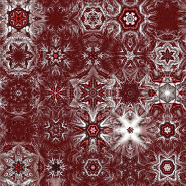 Fraktal kompleks kırmızı - Mandelbrot set detayları, yaratıcı grafik için dijital sanat çalışması 