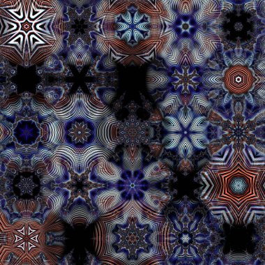 Fraktal kompleks renk desenleri - Mandelbrot set detayları, yaratıcı grafik için dijital sanat eserleri 