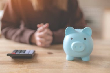 Tasarruf ve gider planlayan kadın enerji faturası faturası kredi kredisi hayat tarzı zorlukları