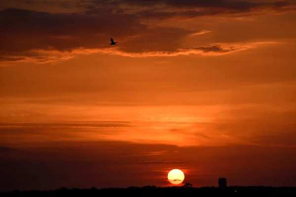 Schöner Lebendiger Sonnenuntergang Fluss Augustine Florida — Stockfoto