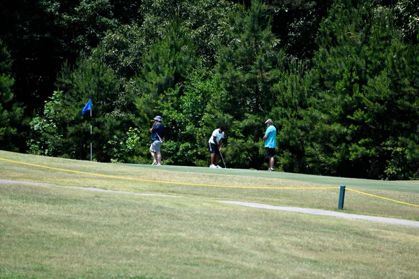 Golfeurs Profitant Journée Mettre Vert Cours Géorgie États Unis — Photo