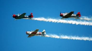 Florida, ABD 'deki hava gösterisinde klasik askeri uçak..