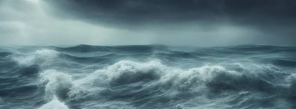 Storm Waves Beach ロイヤリティフリーのストック画像