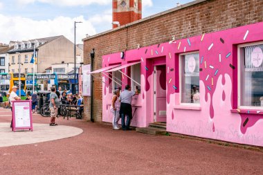 Lancashire Sahili 'nin kuzeyindeki Eden Projesi' nin sahil evinde.