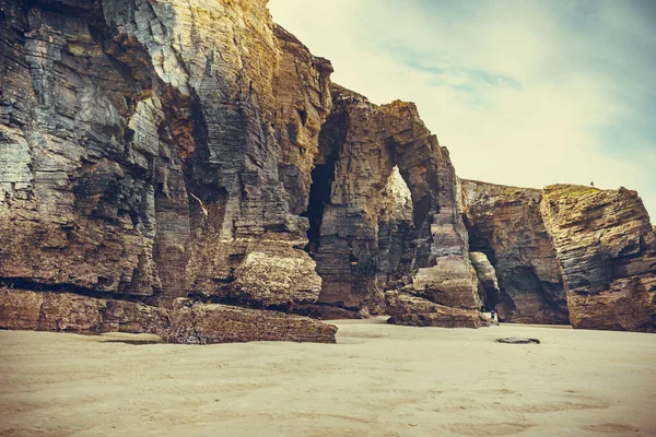 Beach Cathedrals Playa Las Catedrales Ribadeo Province Lugo Galicia Cliff — Stock Photo, Image