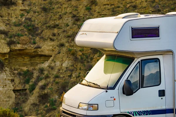 Caravan Camping Tabernas Woestijn Almeria Spanje Reizen Met Camper — Stockfoto