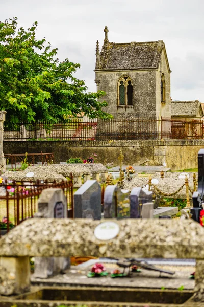 Kyrkogård Staden Coulon Deux Sevres Regionen New Aquitaine Frankrike — Stockfoto