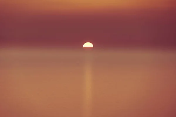 Sunset Sea Sun Falling Horizon — Stock Photo, Image