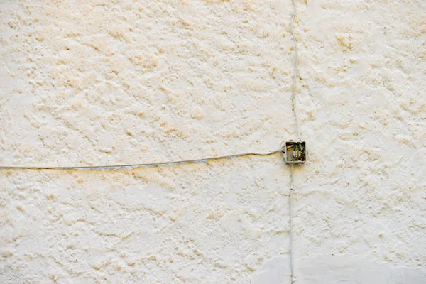Электрическая Коробка Улице Стене Белого Здания — стоковое фото
