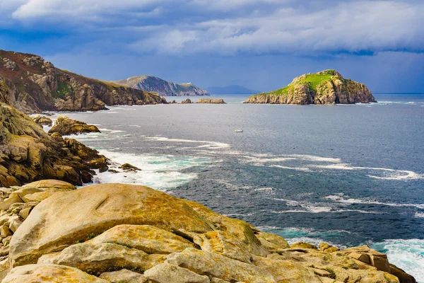Seascape Medelhavet Och Klippiga Kusten Utsikt Cabo Moras Kust Galicien — Stockfoto