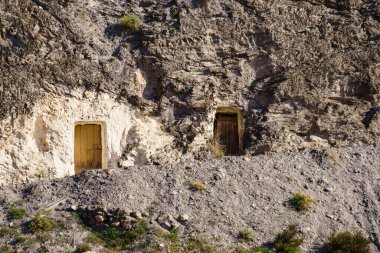 Los Banos 'un eski köyü, Sierra Alhamilla sıradağları, İspanya