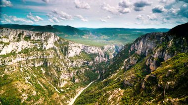 Verdon, Fransız Alpleri 'nde, dağ manzarasında, Provence Fransa' da. Belvedere de la dent d 'aire' den görüntü.