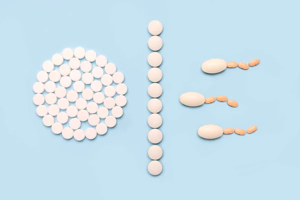 Das Konzept Der Oralen Verhütung Die Barriere Der Pillen Verhindert — Stockfoto