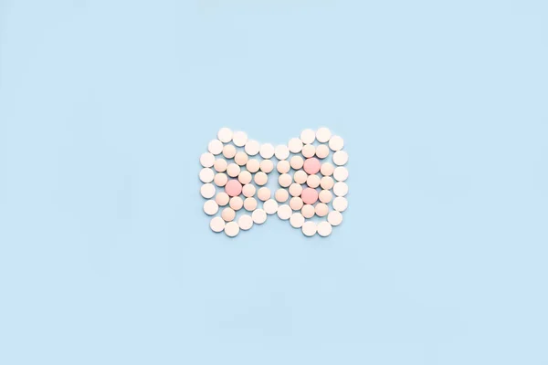 Glande Thyroïde Faite Pilules Symbole Protection Prévention Contre Les Maladies — Photo