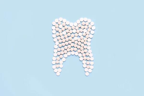 Форма Зуба Зроблена Таблеток Концепція Стоматологічної Клініки — стокове фото