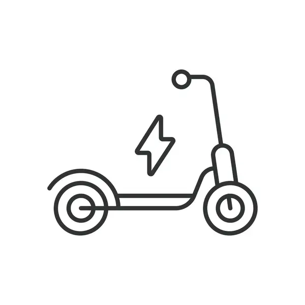 Elektro Roller Linie Symbol Abbildung Einfach Design Element Vektor Logo — Stockvektor