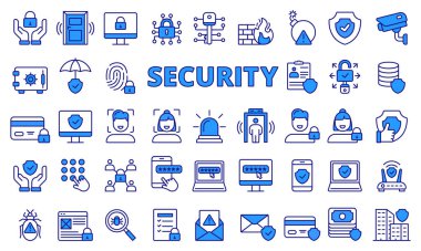 Güvenlik simgesi dizayn edildi. Koruma, Güvenlik, Güvenlik, Güvenlik, Alarm, İzleme, Kilit, Erişim, Gizlilik, Siber Veri Resimleri Güvenlik Düzenleme Vuruşu simgeleri