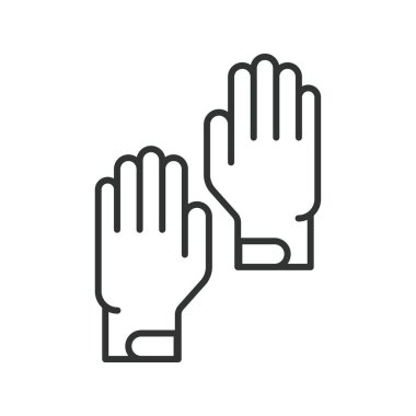 Kışlık eldiven çizgisi tasarımı. Eldiven, Kış, El Giyimi, Spor, Soğuk, Hava, Giysi, Kar, Buz, Termal vektör çizimleri Kış Eldivenleri çizimi düzenlenebilir vuruş simgesi