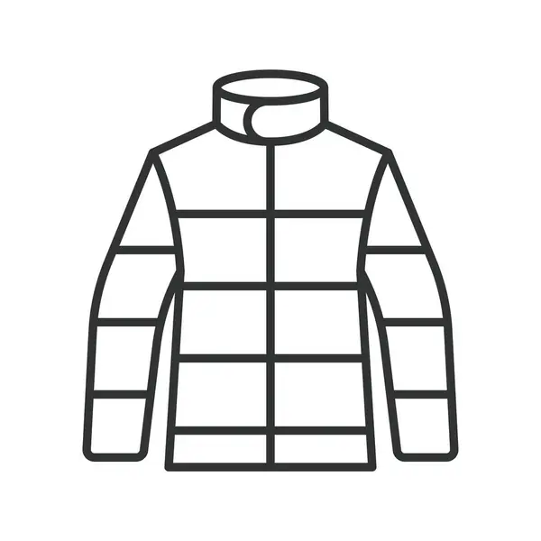 Warm Men Jacket Icon Line Design Warm Men Jacket Clothing — Stock Vector