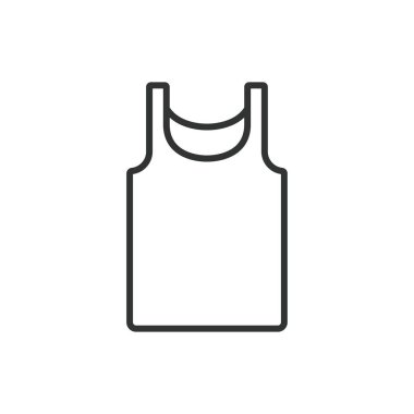 Singlet simgesi çizimi. Simge, Spor Giyim, Giysi, Moda, Atletik vektör çizimleri Singlet düzenlenebilir vuruş simgesi